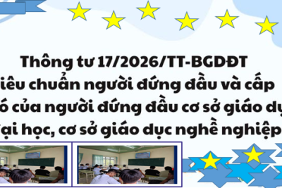 V/v triển khai, thực hiện Thông tư số 17/2026/TT-BGDĐT, Thông tư số 18/2026/TT-BGDĐT của Bộ trưởng Bộ Giáo dục và Đào tạo