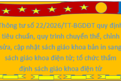 V/v triển khai thực hiện Thông tư số 22/2026/TT-BGDĐT ngày 06/4/2026 của Bộ trưởng Bộ Giáo dục và Đào tạo