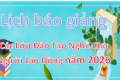Lịch báo giảng các lớp đào tạo nghề cho người lao động năm 2026 (từ ngày 17/8/2026 đến ngày 23/8/2026)