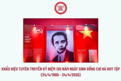 V/v tuyên truyền kỷ niệm 120 năm Ngày sinh đồng chí Hà Huy Tập (24/4/1906 – 24/4/2026)