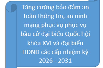 Tăng cường bảo đảm an toàn thông tin, an ninh mạng phục vụ phục vụ bầu cử đại biểu Quốc hội khóa XVI và đại biểu HĐND các cấp nhiệm kỳ 2026 – 2031