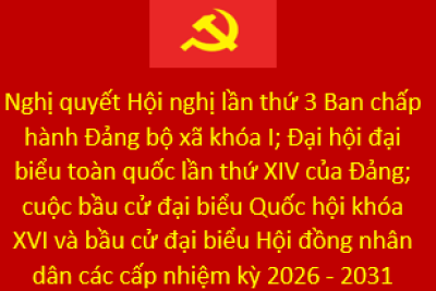 Tổ chức quán triệt, phổ biến, triển khai Nghị quyết Hội nghị lần thứ 3 Ban chấp hành Đảng bộ xã khóa I; Đại hội đại biểu toàn quốc lần thứ XIV của Đảng; cuộc bầu cử đại biểu Quốc hội khóa XVI và bầu cử đại biểu Hội đồng nhân dân các cấp nhiệm kỳ 2026 – 2031