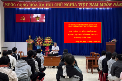 TRUNG TÂM GDNN-GDTX KHU VỰC KON PLÔNG TỔ CHỨC HỌC CHÍNH TRỊ HÈ VÀ TRIỂN KHAI NỘI QUY, QUY CHẾ NĂM HỌC 2026-2027 CHO HỌC VIÊN THPT