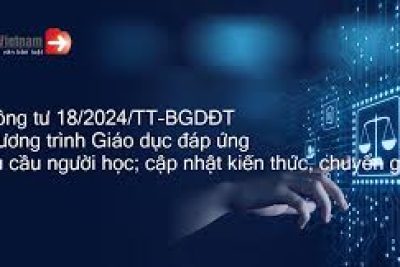 sử dụng Bộ tài liệu Hướng dẫn thực hiện Chương trình Giáo dục V/v đáp ứng yêu cầu của người học; cập nhật kiến thức, kỹ năng, chuyển giao công nghệ