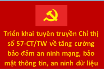 Triển khai tuyên truyền Chỉ thị số 57- CT/TW về tăng cường bảo đảm an ninh mạng, bảo mật thông tin, an ninh dữ liệu trong hệ thống chính trị