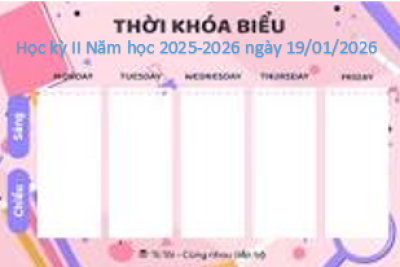Thời khóa biểu ngày 19/01/2026