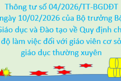 V/v triển khai, thực hiện Thông tư số 04/2026/TT-BGDĐT ngày 10/02/2026 của Bộ trưởng Bộ Giáo dục và Đào tạo