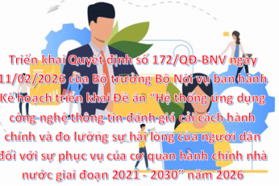 V/v triển khai thực hiện Quyết định số 172/QĐ-BNV ngày 11/02/2026 của Bộ trưởng Bộ Nội vụ