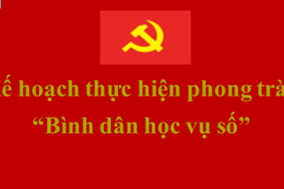 Kế hoạch thực hiện phong trào “Bình dân học vụ số”