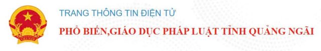 Trang Thông tin điện tử Phổ biến, giáo dục pháp luật tỉnh Quảng Ngãi
