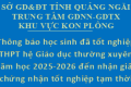 Thông báo học sinh đã tốt nghiệp trung học phổ thông hệ Giáo dục thường xuyên năm học 2025-2026 đến nhận giấy chứng nhận tốt nghiệp tạm thời
